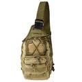 Jupiter Gear Jupiter Gear JG-SLNGBAG1-KHAKI Tactical Military Sling Shoulder Bag Molle Outdoor Daypack Backpack with Adjustable Strap; Khaki JG-SLNGBAG1-KHAKI
